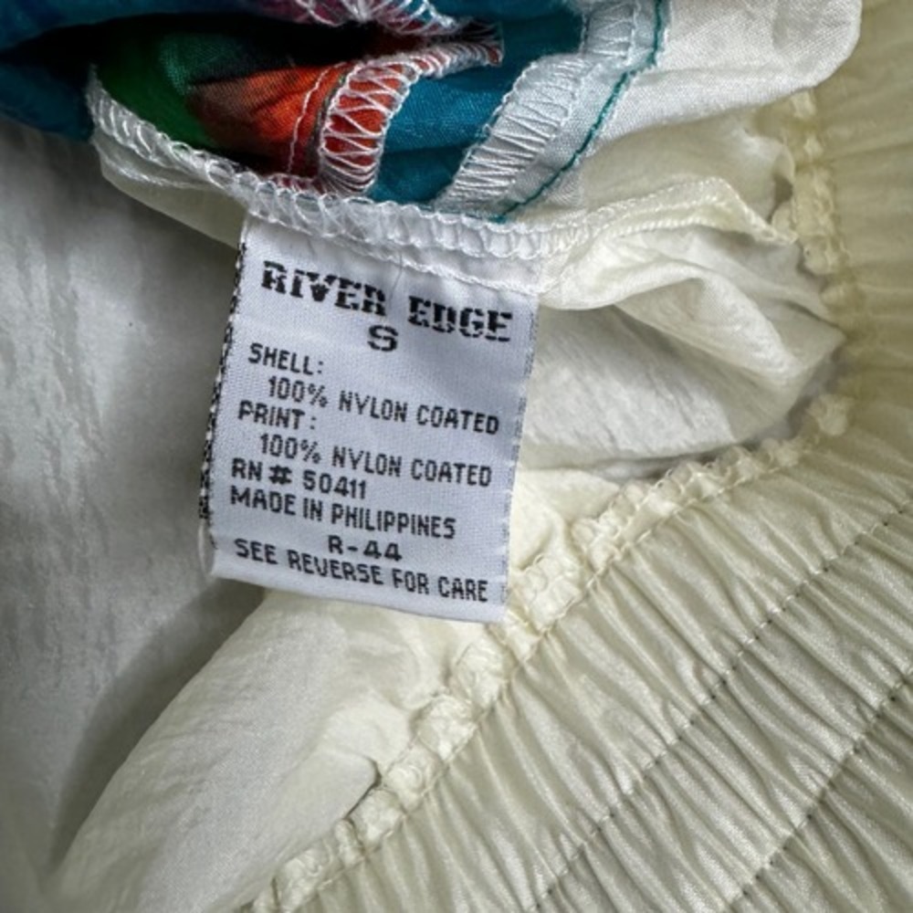 Vintage River Edge Women's Small 90s Windbreaker Full Zip 100% Nylon Y2K - Picture 5 of 8
